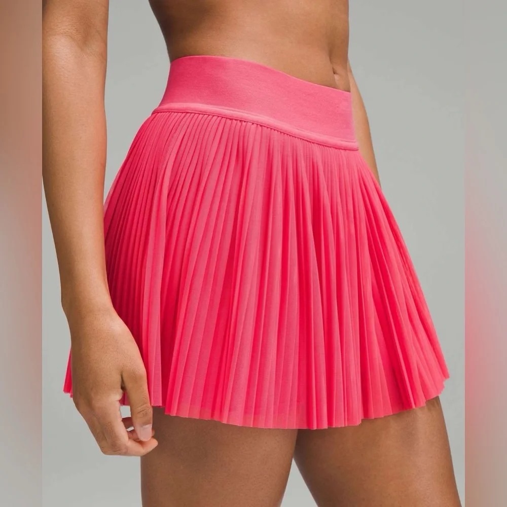 Lululemon Tennis Set- Pink Mini Skirt and Crop Top - Picture 4 of 12